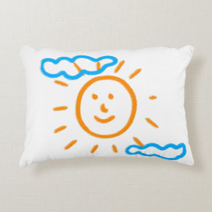 Upload Art Drawing Turn Kids Artwork to  Accent Pillow