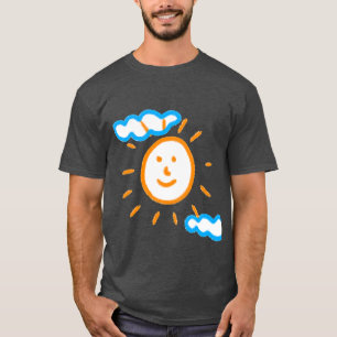 Upload Art Drawing Turn Kids Artwork to Grey T-Shirt