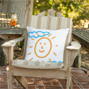 Upload Art Drawing Turn Kids Artwork to Outdoor Pillow