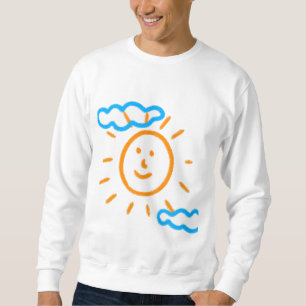 Upload Art Photo Turn Kids Artwork to White Sweatshirt