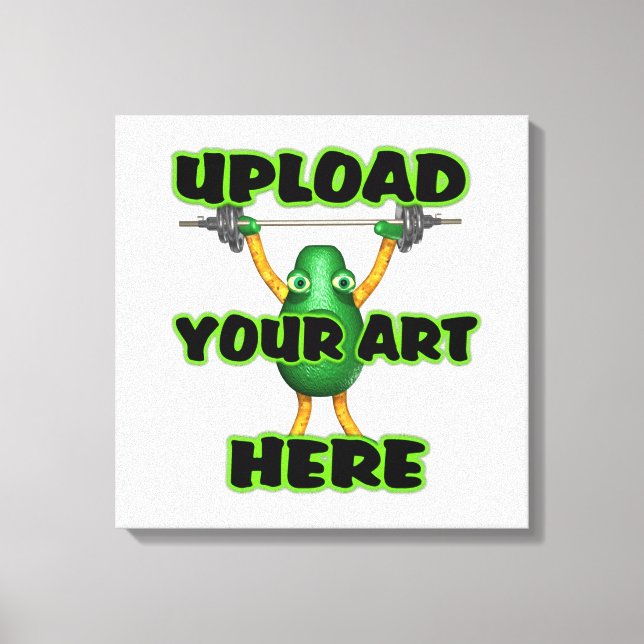 Upload art to customized items canvas print (Front)