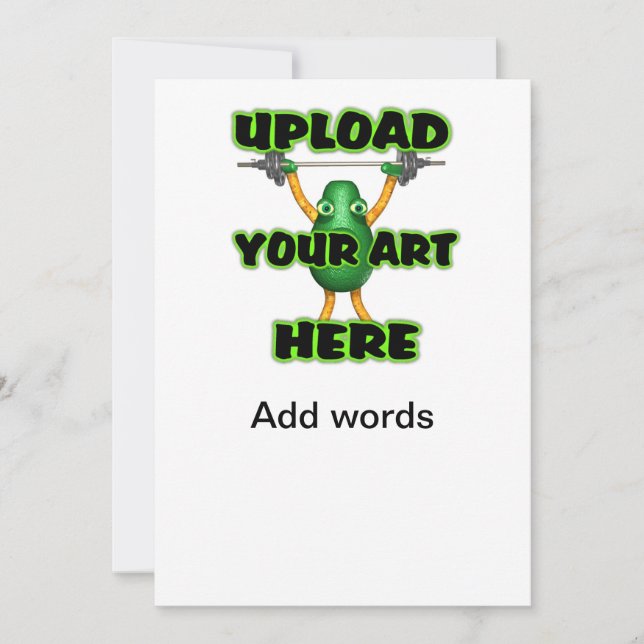 Upload art to invitation 4x8 in (Front)