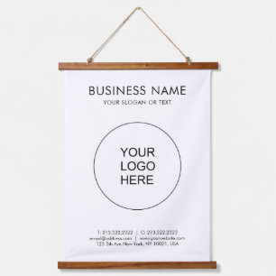 Upload Business Company Logo Add Text Template Hanging Tapestry