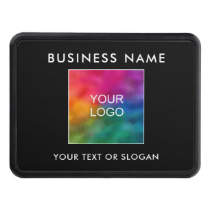 Upload Business Logo Here Custom Simple Template Trailer Hitch Cover