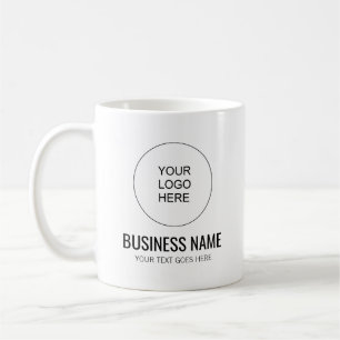 Upload Business Logo Here Template Custom Text Coffee Mug