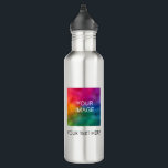 Upload Business Logo Photo Image Add Text Name 710 Ml Water Bottle<br><div class="desc">Elegant Template Upload Image Photo Business Logo Add Text Name Trendy Classic 24 oz Stainless Steel Water Bottle.</div>