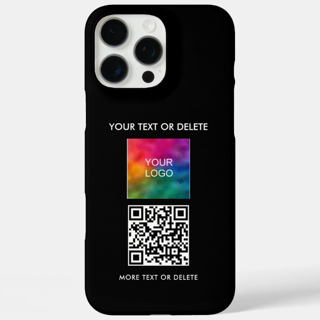 Upload Business Logo QR Code Create Your Own Case-Mate iPhone Case (Back)