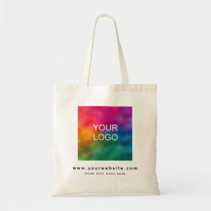 Upload Business Logo Website Address Template Tote Bag