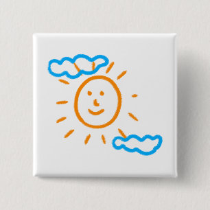 Upload Childs Drawing Turn Kids Artwork into 2 Inch Square Button