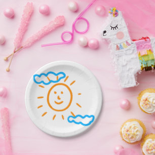 Upload Childs Drawing Turn Kids Artwork into Paper Plate