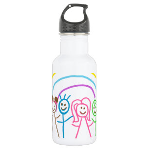 Upload Childs Drawing Turn Kids Artwork to 532 Ml Water Bottle