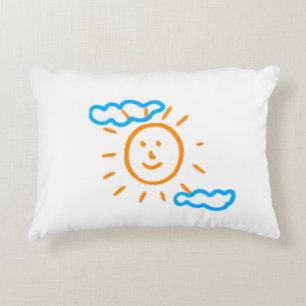 Upload Childs Drawing Turn Kids Artwork to Accent Pillow