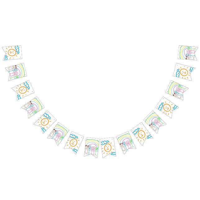 Upload Childs Drawing Turn Kids Artwork to Bunting Flags (All)