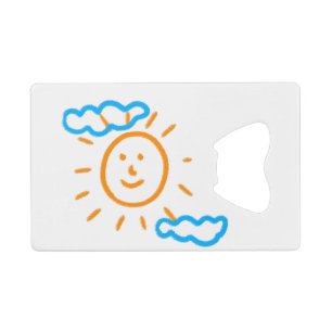 Upload Childs Drawing Turn Kids Artwork to Credit Card Bottle Opener