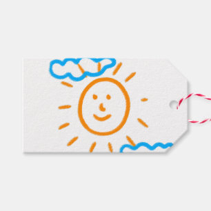Upload Childs Drawing Turn Kids Artwork to Gift Tags