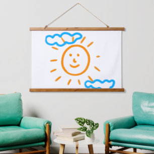 Upload Childs Drawing Turn Kids Artwork to Hanging Tapestry