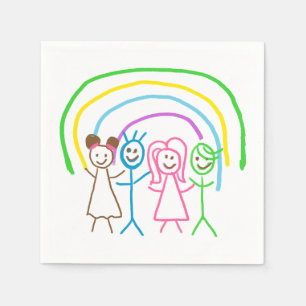 Upload Childs Drawing Turn Kids Artwork to Napkin