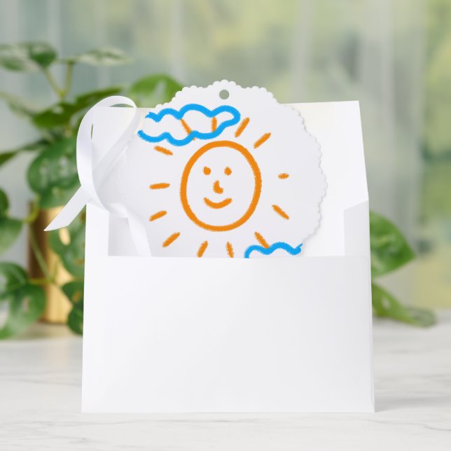 Upload Childs Drawing Turn Kids Artwork to  Ornament Card (Envelope)