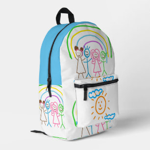 Upload Childs Drawing Turn Kids Artwork to Printed Backpack