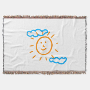 Upload Childs Drawing Turn Kids Artwork to Throw Blanket