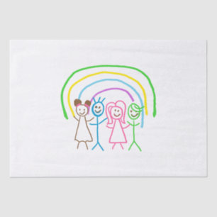 Upload Childs Drawing Turn Kids Artwork to Tissue Paper