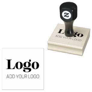 Upload Company Logo Custom Business Branding Wood  Rubber Stamp