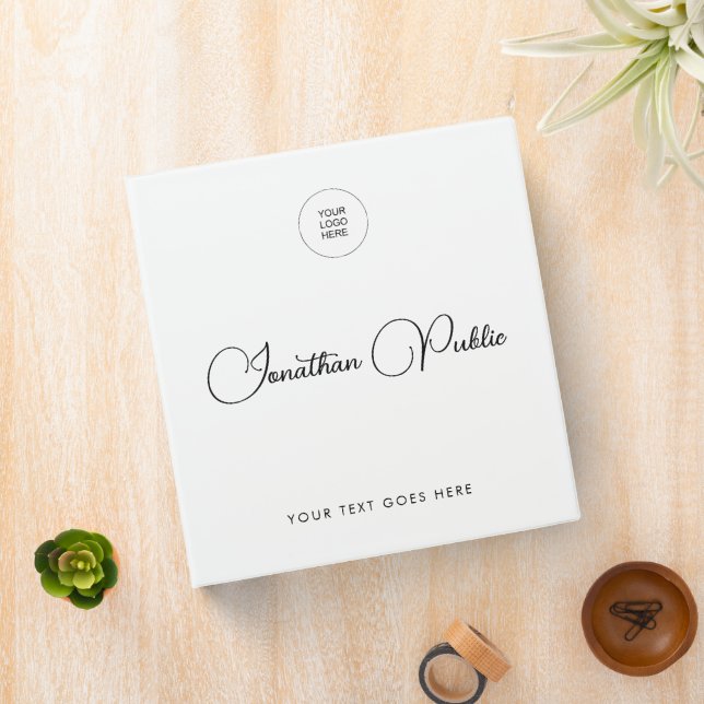 Upload Company Logo Custom Script Name Template Binder (In Situ)