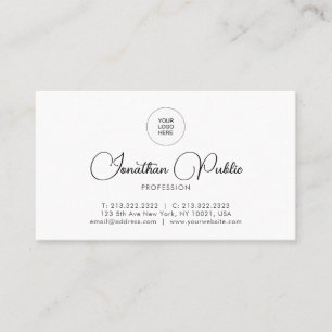 Upload Company Logo Here Script Name Custom Business Card