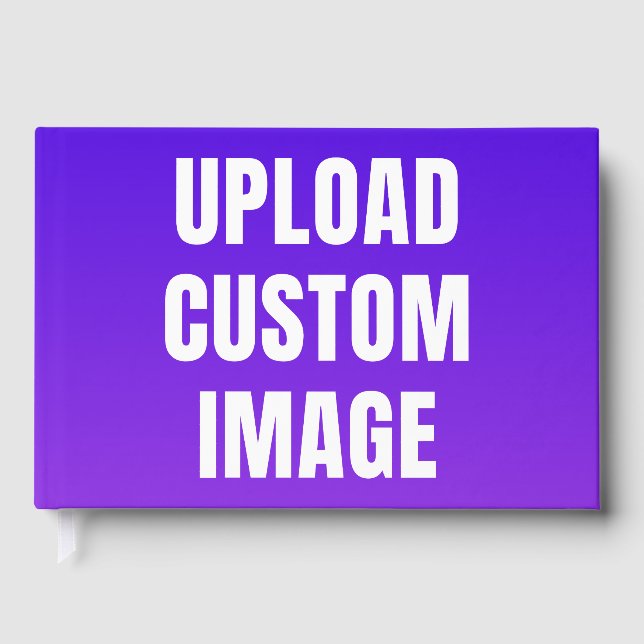 Upload Custom 3 Image - Add Your Own To Print On A Guest Book (Front)