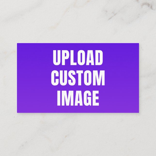 Upload Custom Image - Add Your Own To Print On A Calling Card (Back)