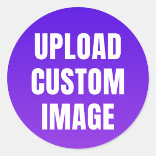 Upload Custom Image - Add Your Own To Print On A Classic Round Sticker