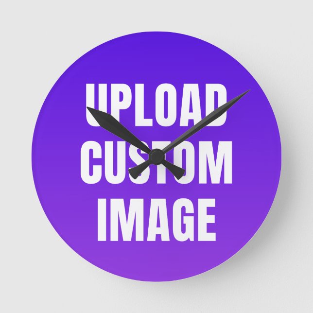 Upload Custom Image - Add Your Own To Print On A Round Clock (Front)