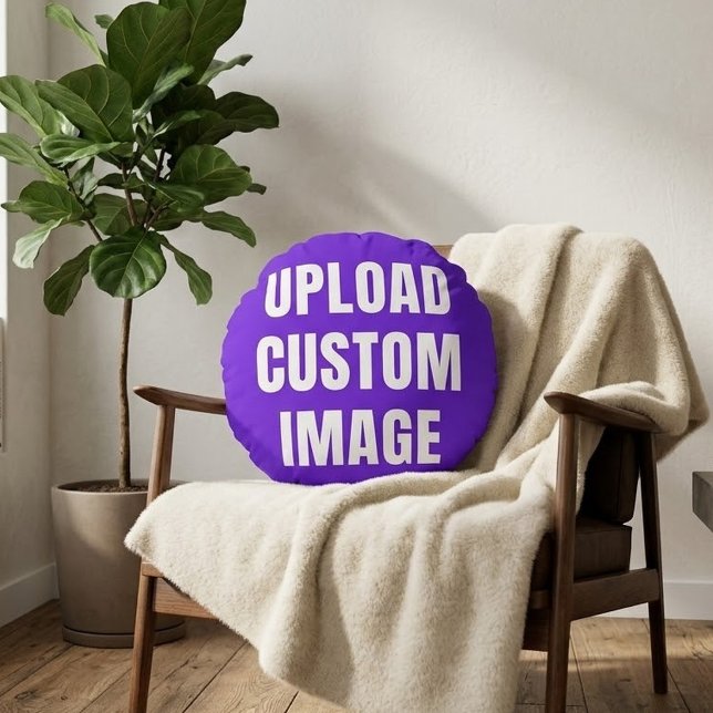 Upload Custom Image - Add Your Own To Print On A Round Pillow (Creator Uploaded)