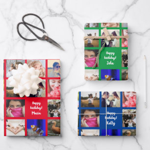 Upload customized photo wrapping paper sheet