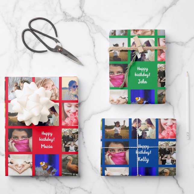 Upload customized photo wrapping paper sheet (Front)