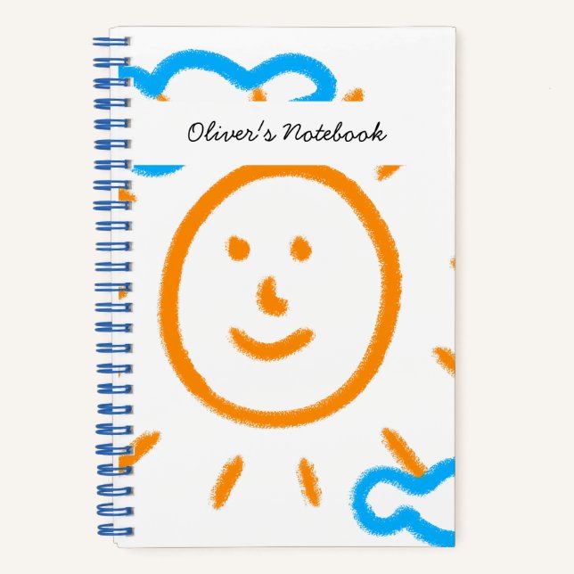 Upload Drawing Turn Kids Artwork to Practice Notebook (Front)