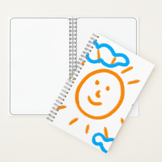 Upload Drawing Turn Kids Artwork to Sketchbook Notebook (Inside)