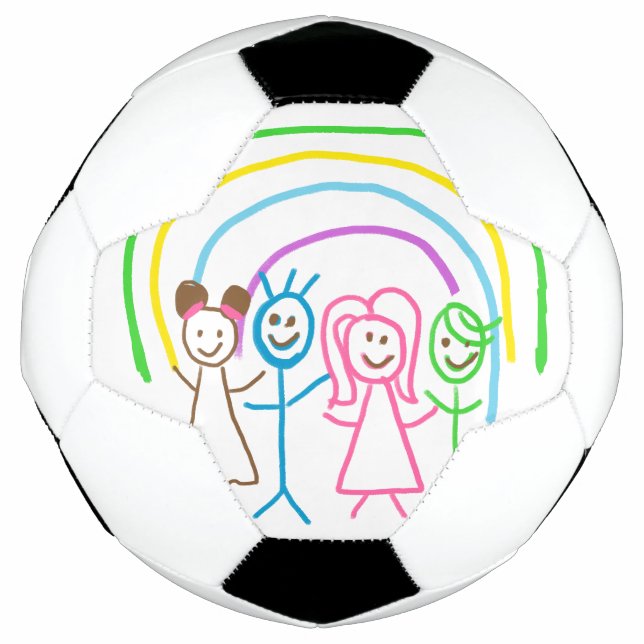 Upload Drawing Turn Kids Artwork to  Soccer Ball (Front)