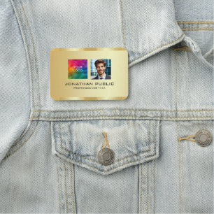 Upload Employee Member Photo And Business Logo Name Tag