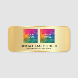 Upload Employee Member Photo Business Logo Here Name Tag