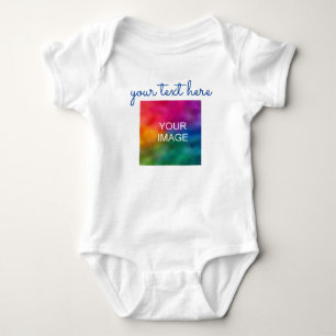 Upload Image Add Text Front & Back Print Baby Bodysuit