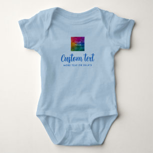 Upload Image Custom Text Unisex Jersey One-Pieces Baby Bodysuit