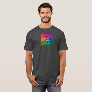 Upload Image Logo Photo Custom Charcoal Heather T-Shirt