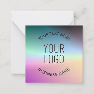Upload Logo Colourful Changing Gradient Colours Card