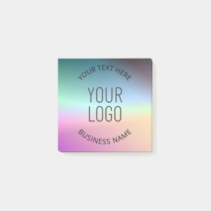 Upload Logo   Colourful Changing Gradient Colours  Post-it Notes