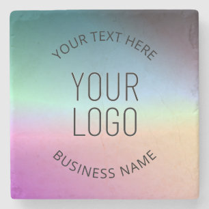 Upload Logo   Colourful Changing Gradient Colours  Stone Coaster