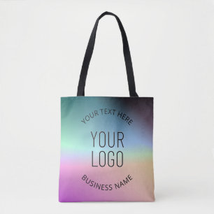 Upload Logo   Colourful Changing Gradient Colours  Tote Bag