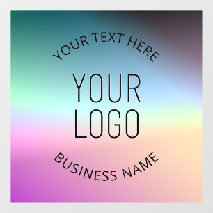 Upload Logo   Colourful Changing Gradient Colours  Window Cling
