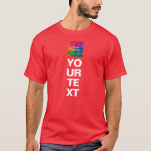 Upload Logo Or Photo Template Mens Christmas Red T-Shirt