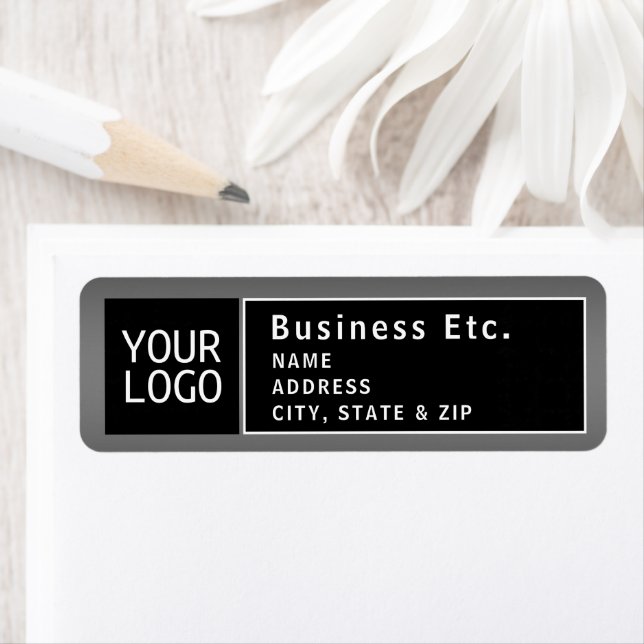 Upload Logo or QR code | Modern Return Address (Insitu)